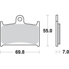 SBS KLOCKI HAMULCOWE KH145 / KH236 STREET EXCEL SINTER KOLOR ZŁOTY PASUJE DO SUZUKI RF900 `94-97 GSF 1200 BANDIT `97-00